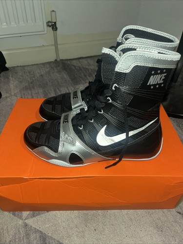 Nike Hyperko1 Black/Silver Boxing Boots Size 7 Men's Great Condition worn once - Picture 3 of 11