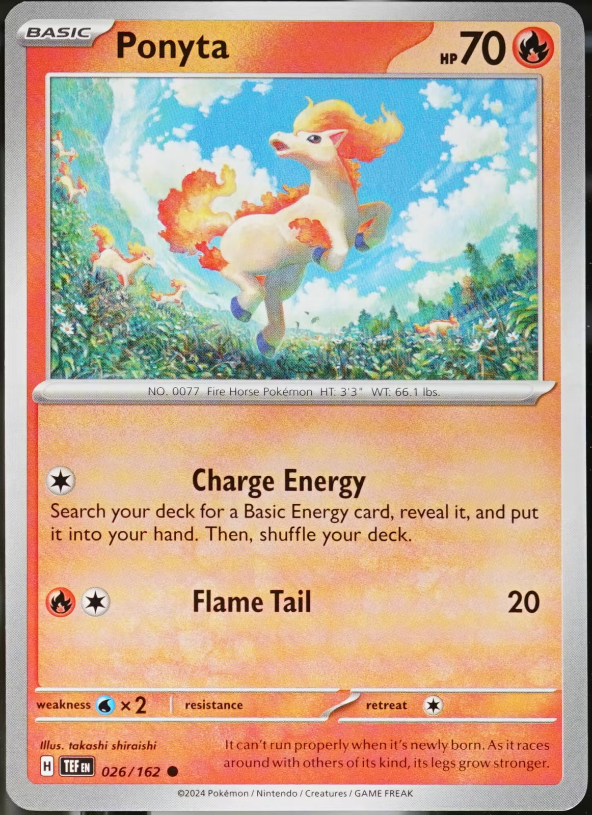 Temporal Forces #26 Ponyta Pokemon EX