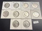 10 40% Silver Kennedy Half Dollars Mixed Years $5.00 Face Value Lot of 10 #1523