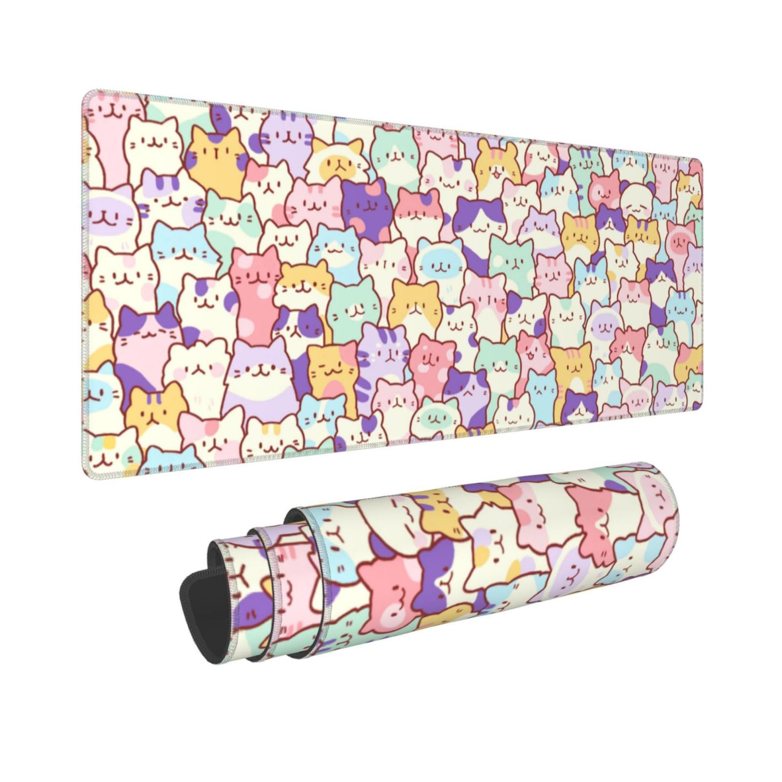 Kawaii Large Mouse Pad 31.5x11.8 Inches XL Extended Gaming Mousepad Funny Cut...