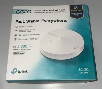 TP-Link Deco M5 AC1300 Whole Home Mesh Wi-Fi System (1-Pack) - Used / Working