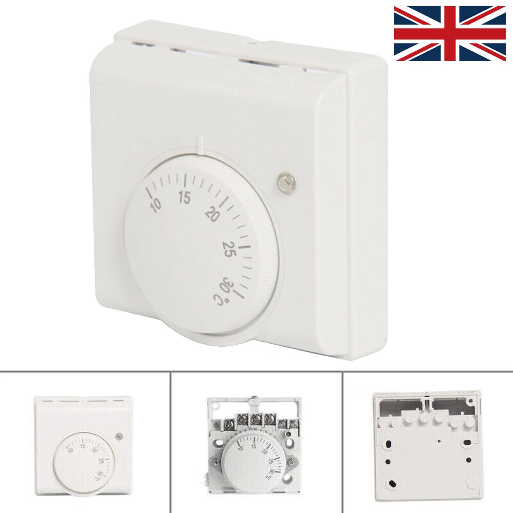 Home White Central Heating Room Temp Replace Thermostat Mechanical Stat 2  Wire | eBay