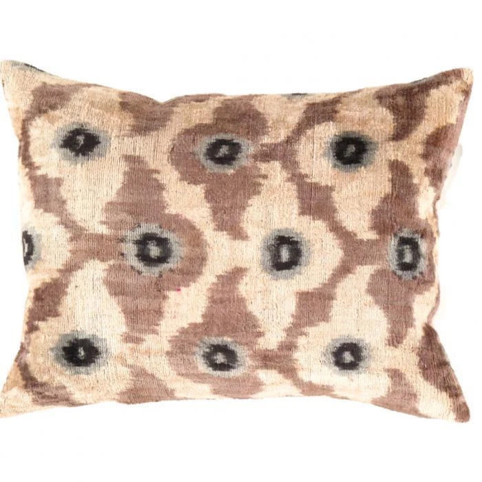 Canvello Decorative Throw Velvet Ikat Pillow - Thumbnail 3