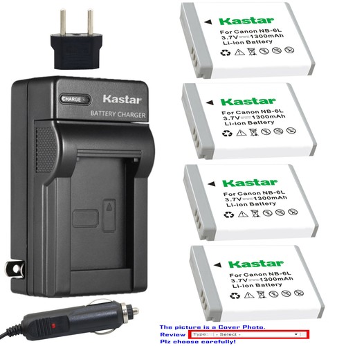 Kastar Battery AC Charger for Canon NB6L NB6LH CB2LY Canon PowerShot