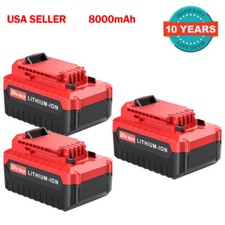 3 Pack 8.0Ah 18V Lithium Battery for Porter Cable 18 Volt PC18B PC18BL PCC685L
