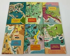 Around the World Program Vintage 6 Book Set American Geographical Society Case 