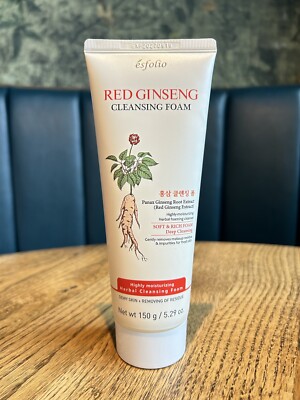 Esfolio Red Ginseng Deep Cleansing Soft Rich Foam Moisturizing Korean 150g NEU
