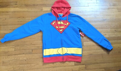 DC Comics Superman Symbol Zip-Up Hoodie Size Small 14 