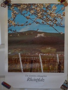 Vintage Wine Poster Die Deutschen Ambaugebiete Rheinpfalz #17 Advertising
