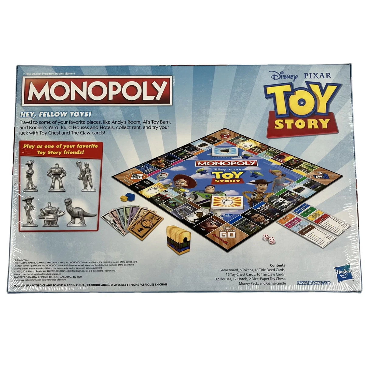 Monopoly Toy Story Edition Board Game Ages 8 Factory Sealed Brand New