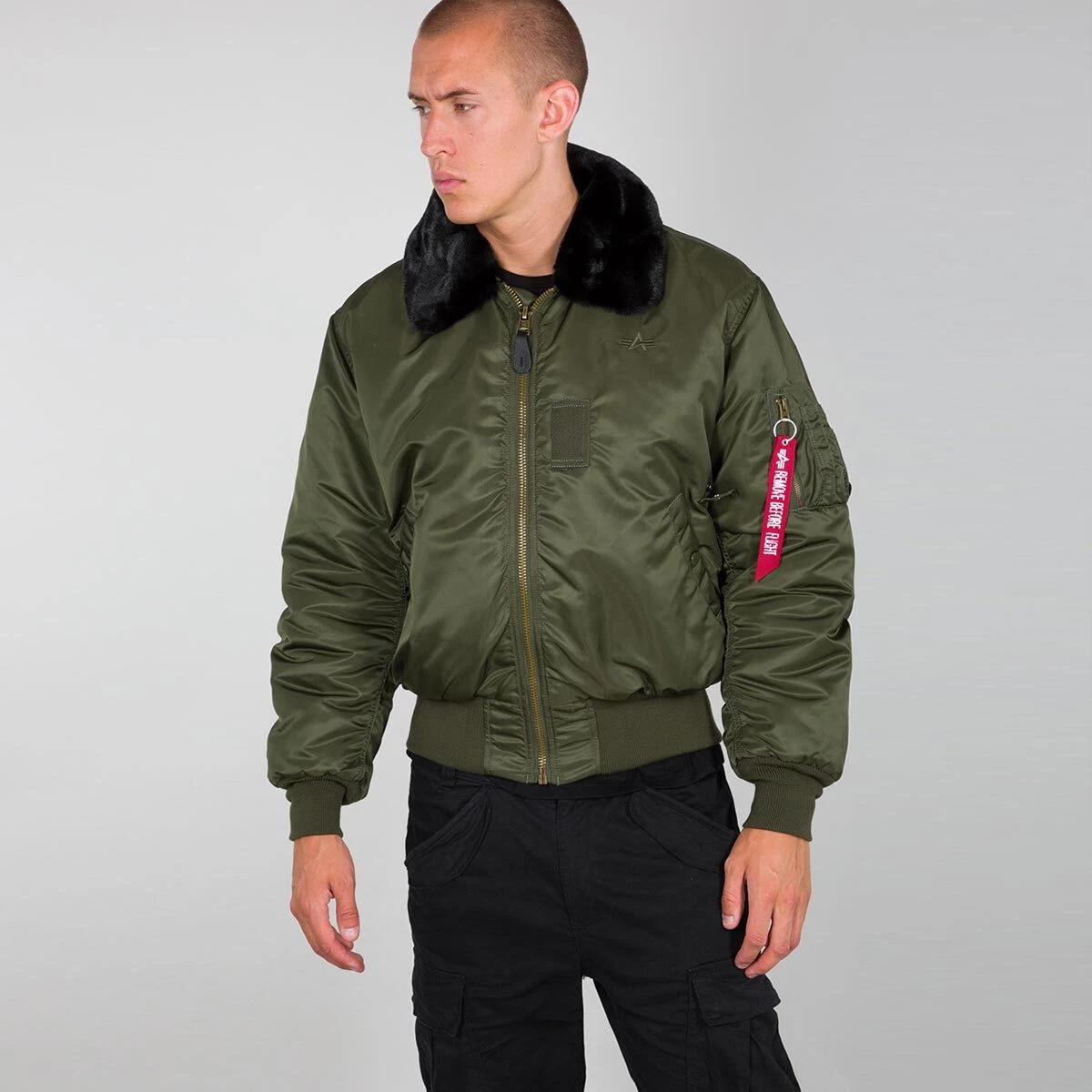 Chamarra B-15 de Alpha Industries, de nailon, para hombre