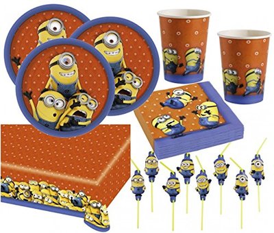 Minions Tischdecke (120x180 Cm) - Kunststofffolie, Abwaschbar, Bunte Party-Deko Für Kindergeburtstag