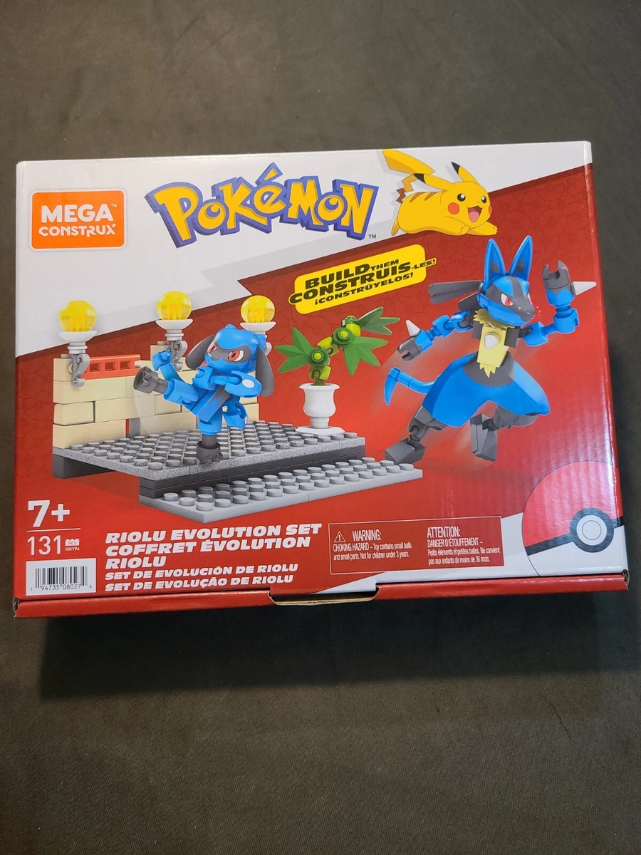 Mega Construx Pokemon Riolu Evolution Lucario 131pc Set NIB
