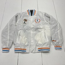 Royal Look White Snap Up Nylon Bomber Jacket ...