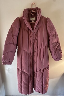 Vintage Puffy GOOSE DOWN Ladies Long Coat Jacket - Worn Once 1980s