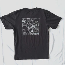 KAWS X SESAME STREET Uniqlo T Shirt Adult Size Small Black Big Bird 0824