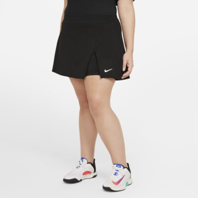Nike Damen Tennis Rock Court Vict.Straight Skirt Plus line DB6477-010 Sport 1X
