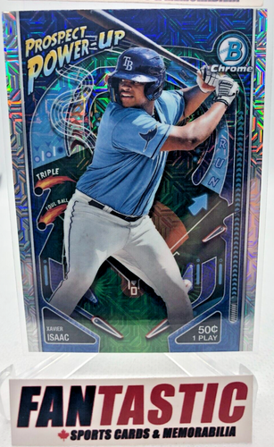 Xavier Isaac PP-15 2024 Bowman Mega Box Chrome Mojo Prospect Power-Up Insert - Picture 1 of 2