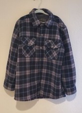 Youth Freedom Foundry Sherpa Lined Flannel Button Up Jacket Plaid Size Small 7/8