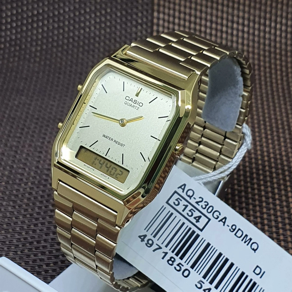 Casio Watch Vintage Retro Dual Time Gold AQ-230GA-9DMQ – Watches