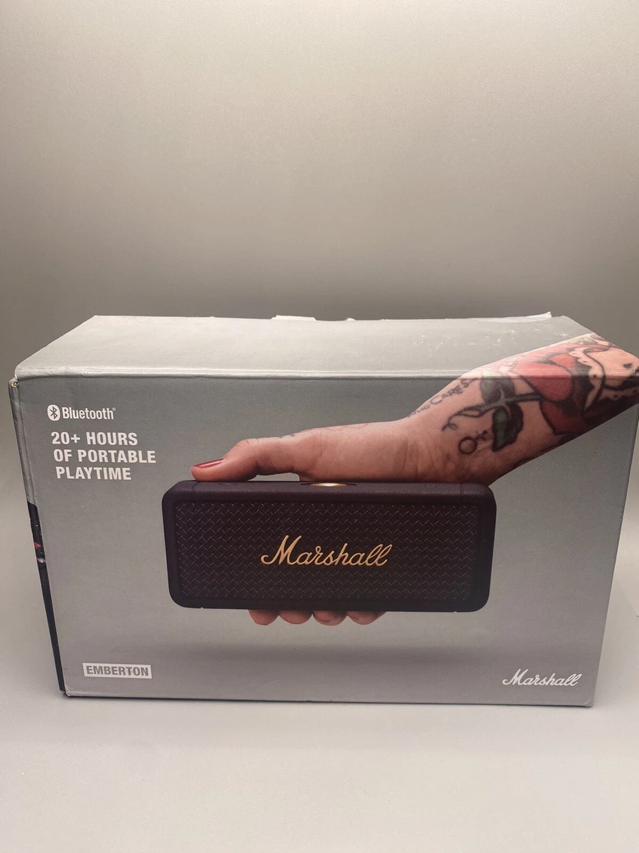 USA Marshall - Emberton Portable Bluetooth Speaker - Black & Brass