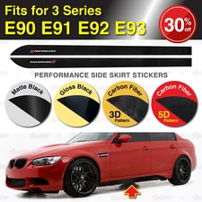 Fits BMW E90 E91 E92 E93 3 Series Sport Side Skirt Stickers Vinyl Stripes Decals