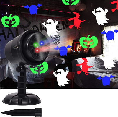 Halloween Decorations Light Projector with 3 Switchable Lenses Elements Pattern 