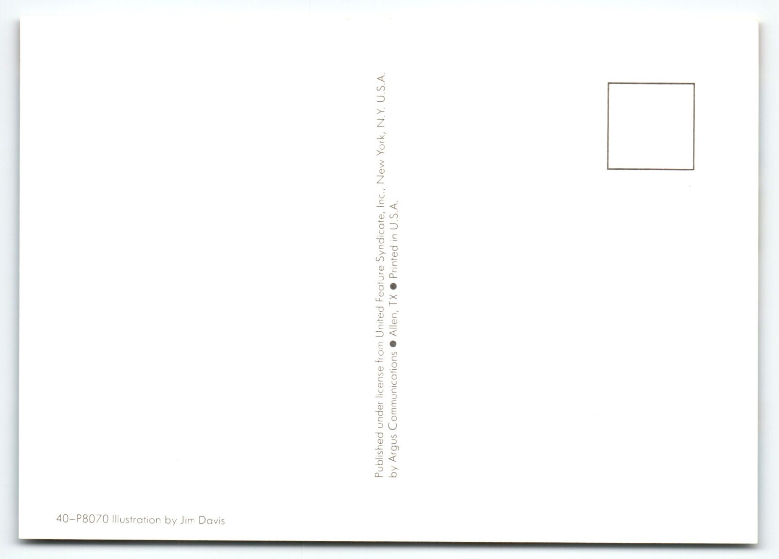 Garfield Cat Postcard What's Happening Upside Jim Davis Comic Orange