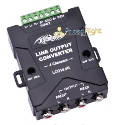 Pro Universal 2 Speaker to 4 RCA Line Output Signal Converter In / Out Hi / Low
