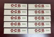 OCB ORGANIC SLIM Cigarette Rolling Papers -10 PACKS