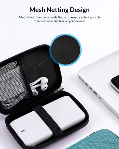 ORICO Hard Drive Case 2.5 in External Drive Storage Carrying Bag Waterproof Blue - Picture 3 of 8