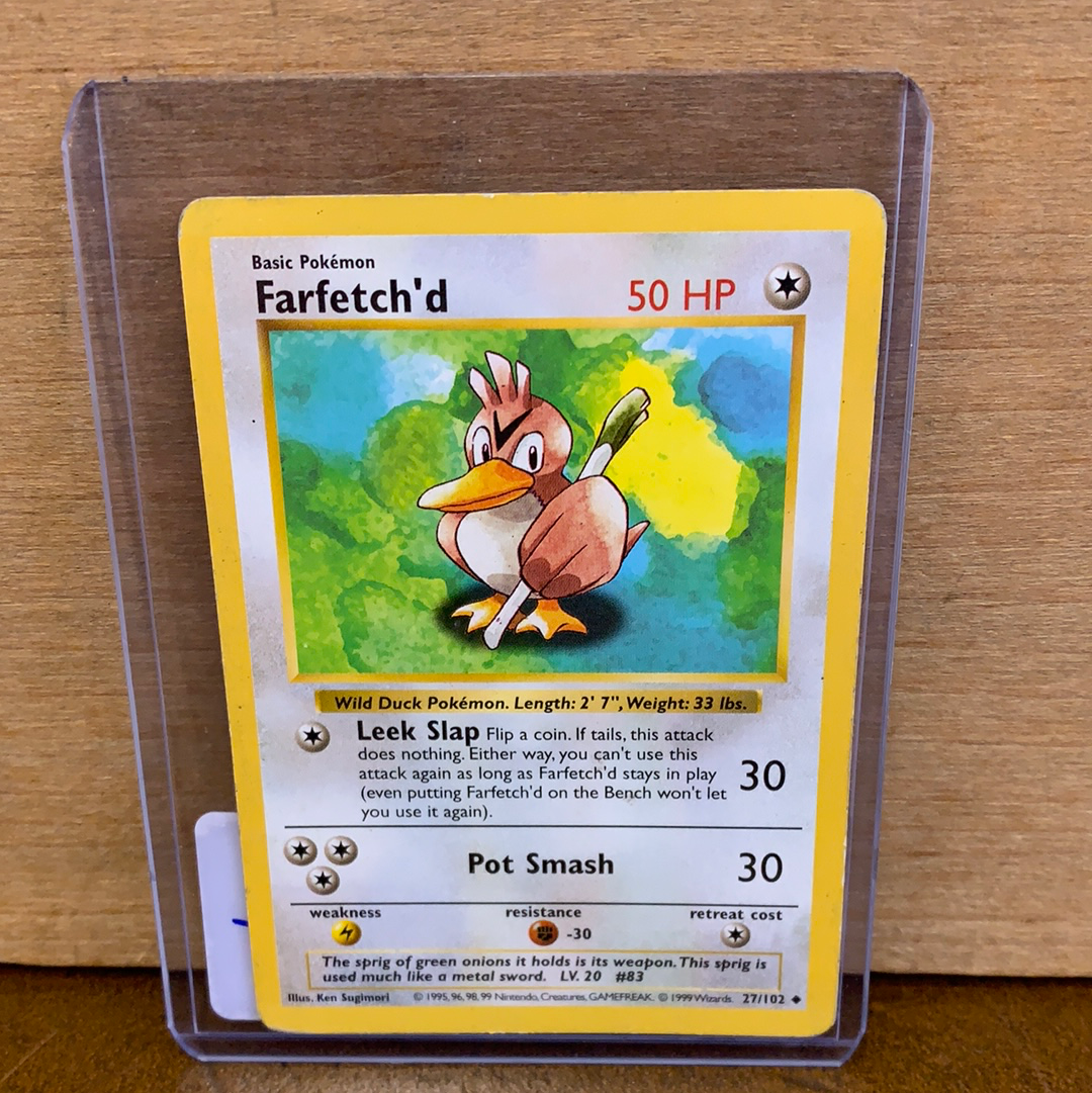 Farfetch'd　カモネギ ◆ シャドウレスShadowless　ウィザーズ Farfetch'd(Shadowless) Pokemon Base Set Uncommon | eBay