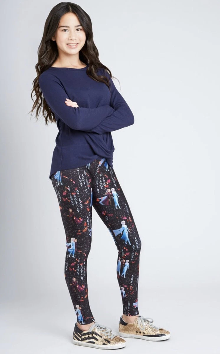 NWT TEREZ X FROZEN 58 Elsa Anna Leggings Size Large
