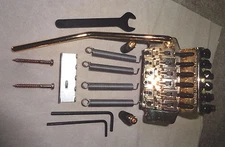 GOLD FLOYD ROSE III LIC. LOCKING TREMOLO System for Electric Guitar Mighty Mite