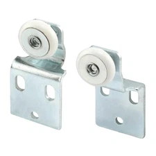 Sliding Closet Door Roller Kit, 3/4 In. Wheel Diameter, Convex (Round) Edge Plas