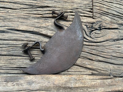 Tête De Hache Vintage Forgée à La Main - Forme Demi-lune, Fer Rustique, Outil Ancien Ou Déco