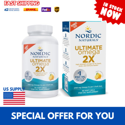 Nordic Naturals Ultimate Omega 2X Lemon Flavor 120 count