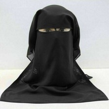 New Hijab~Womens Niqab Hijab Muslim Veil~Islamic Burqa~Niqab 3-layer