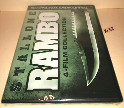Rambo 1 2 3 4 DVD set Sylvester Stallone First Blood 4 movie collection R Crenna