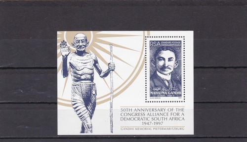 South africa mnh sheet Mahatma ghandi congress for democratic RSA 1997 - Afbeelding 1 van 1