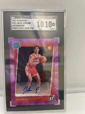 2021-22 Panini Donruss Jalen Johnson #231 Rookie RC Holo Purple Laser Auto /15