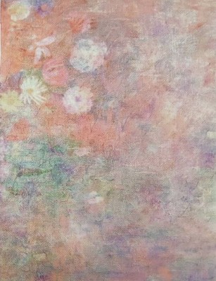 Floral Reverie Designer Printed AIDA Fabric. Canvas for embroidery with an ap...