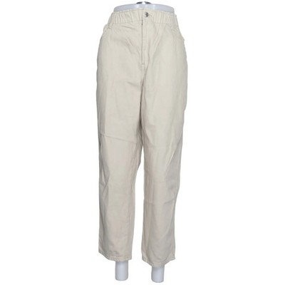 H&M, Jeans, Größe: 48, Beige, Baumwolle, Einfarbig, Damen #djl