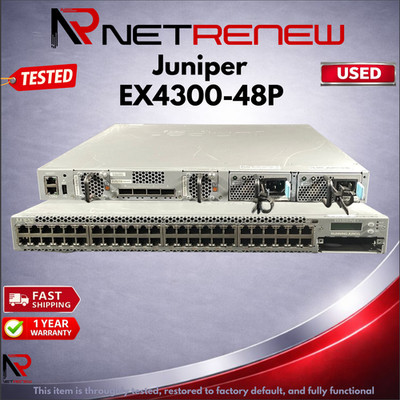 Juniper EX4300-48P 48-Port PoE+ Gigabit Ethernet Switch