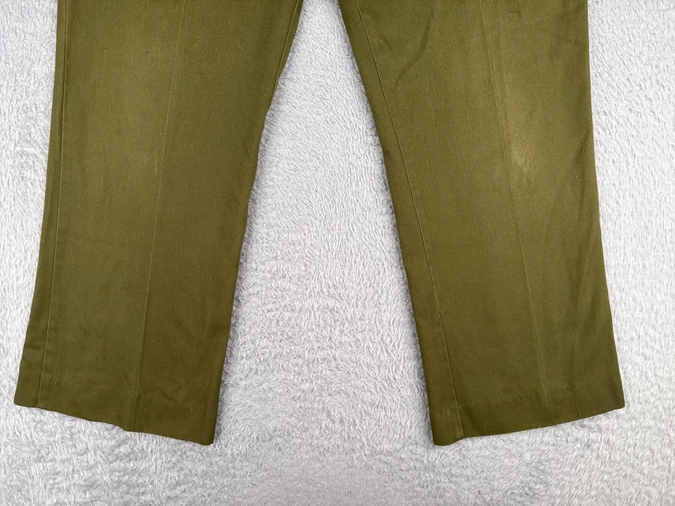 VINTAGE Boy Scouts Pants Adult 36 Green Cargo Cotton Blend Twill READ ME 36x29 - Image 2 of 4
