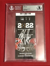 KIRBY SMART Signed/Autographed 2022 National Championship Tickett - BAS Beckett