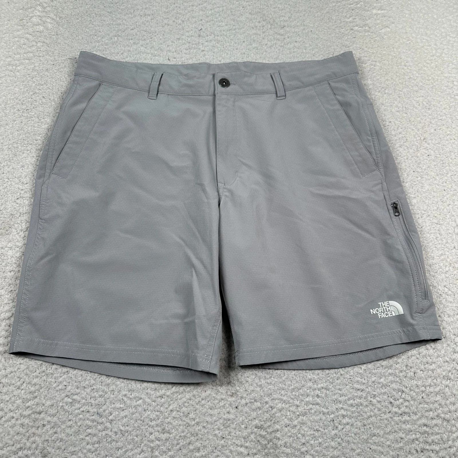 North Face Rolling Sun Shorts Men 36 Flashdry Stretch Hiking Packable Gray 9”