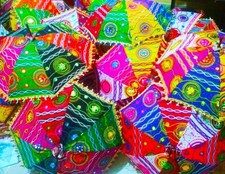 Indian Decorative Party Designer Umbrella Cotton Sun Parasol Wholesale Lot 20 Pc