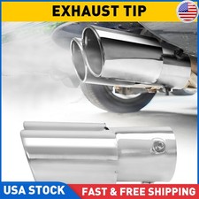 Car Exhaust Pipe Tip Rear Tail Throat Muffler Round Accessories Stainless Steel