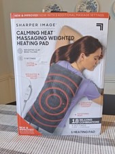 NEW improved Sharper Image Calming Heat Massaging Weighted Electric Heating Pad